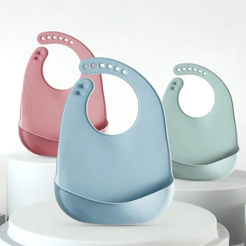 Waterproof Baby Bibs Silicone - 1/3pcs Baby Slabbetje Verstelbare Waterdichte Slabbetjes
