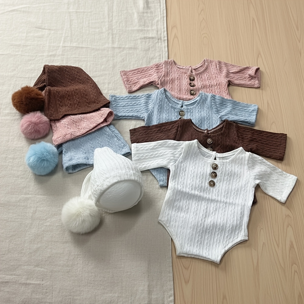 Infant Photography Props Outfit - Pasgeboren fotografie rekwisieten Romper lange staart