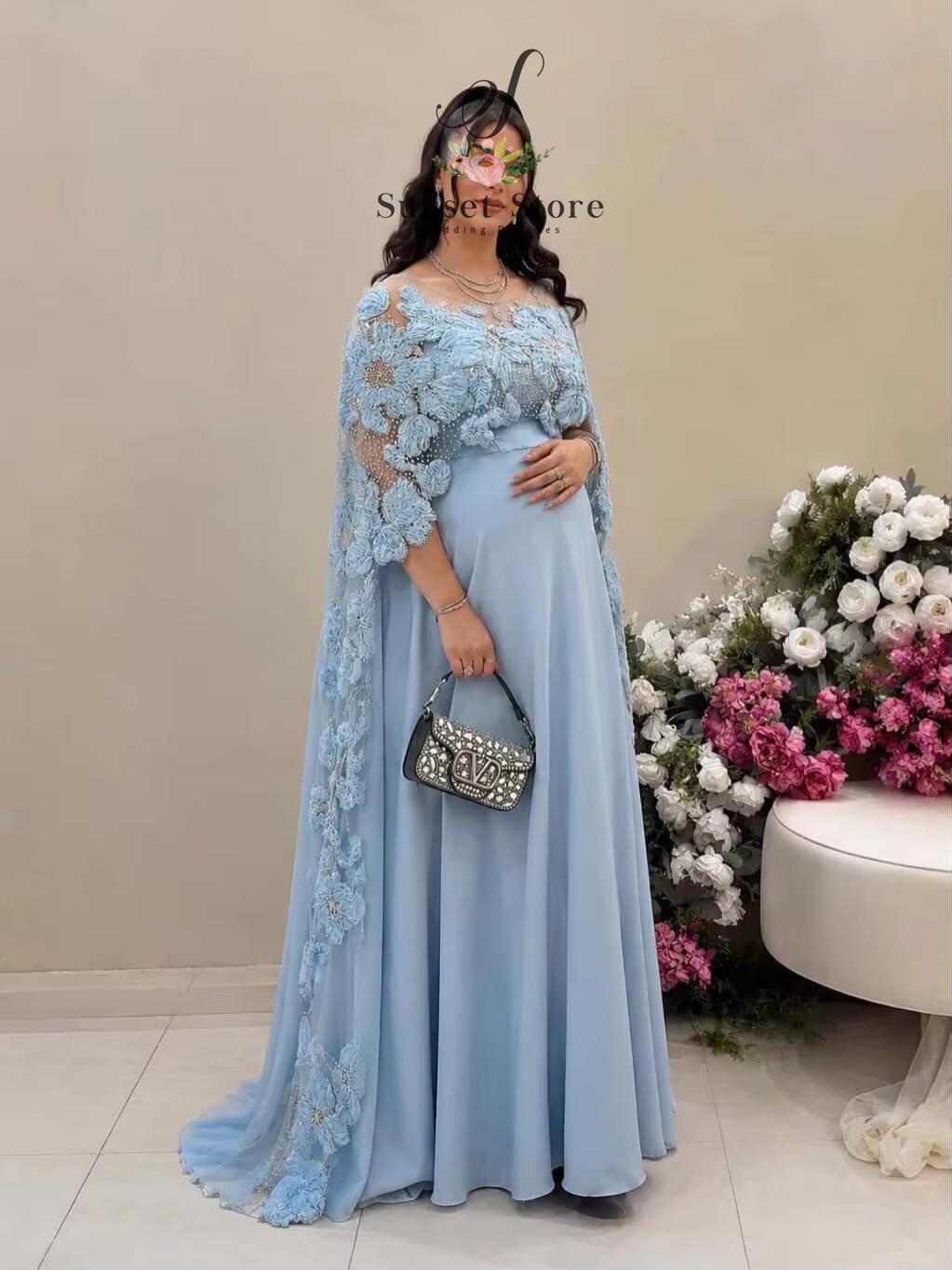 Maternity Wear - Op maat gemaakte avondjurk met spaghettibandjes