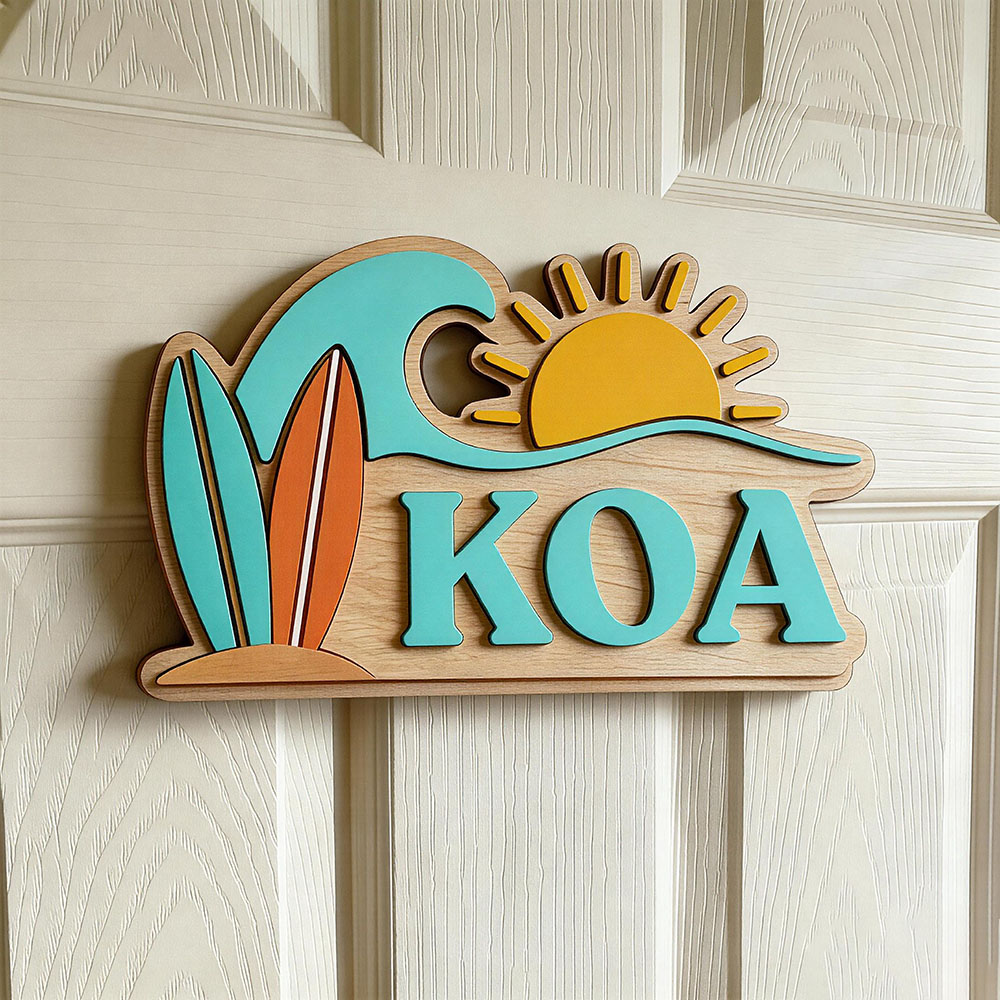 Nursery - Aangepaste Beach Wave Surfboard Sun Name