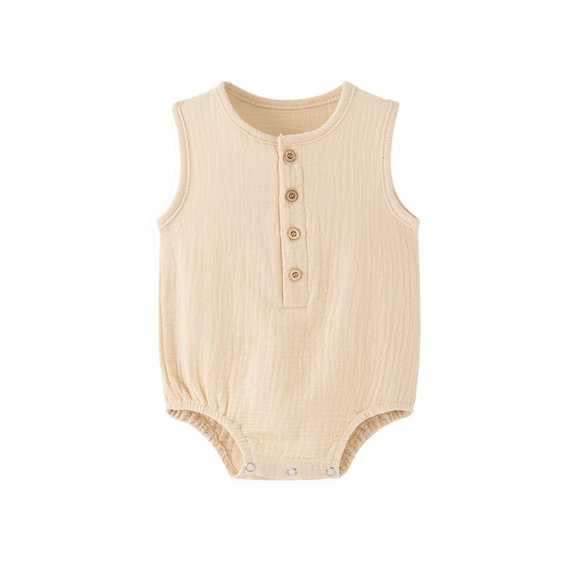 Zomer, effen, voor pasgeborene - Baby Summer Linen Sleeveless Jumpsuit recensie en prijs