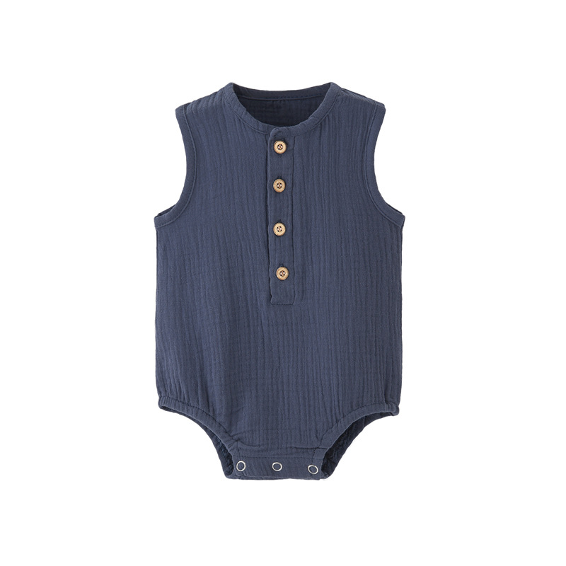 Zomer, effen, voor pasgeborene - Baby Summer Linen Sleeveless Jumpsuit recensie en prijs